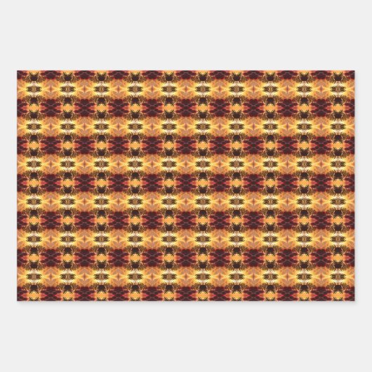 Bourgondisch goud en rood inpakpapier vel (Voorkant 3)