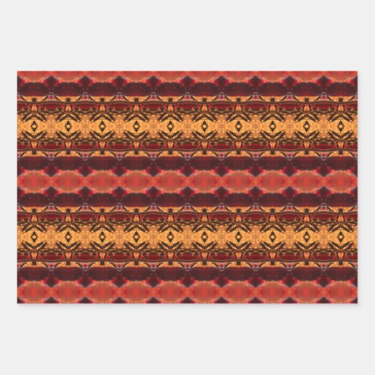 Bourgondisch goud en rood inpakpapier vel (Voorkant 2)