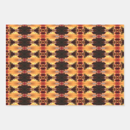 Bourgondisch goud en rood inpakpapier vel (Voorkant)