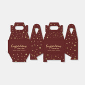 Bourgondisch goud Gefeliciteerd klasse van 2024 af Bedankdoosjes (Uitgevouwen)