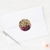 Bourgondisch GOUD GLITTER BALLONS DRIP Jubileum Ronde Sticker (Envelop)