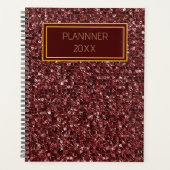 Bourgondisch goud print minimalist planner (Voorkant)
