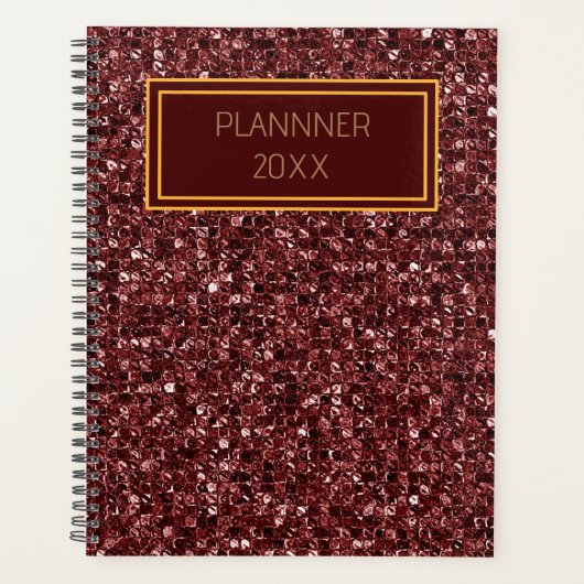 Bourgondisch goud print minimalist  planner (Voorkant)