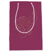 Bourgondisch goud Roos Medium Cadeauzakje (Voorkant)