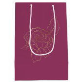 Bourgondisch goud Roos Medium Cadeauzakje (Achterkant)