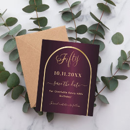 Bourgondisch gouden 50e verjaardag save the date k