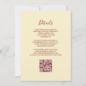 Bourgondisch Gouden Agaat Boter Geel QR Code Bruil Kaart (Achterkant)