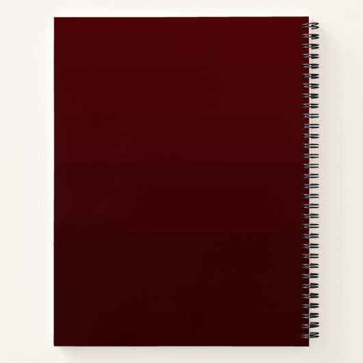 Bourgondisch gouden bloemen notitieboek (Achterkant)