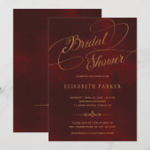  Bourgondisch gouden kalligrafie vrijgezellenfeest Kaart (Voorkant / Achterkant)