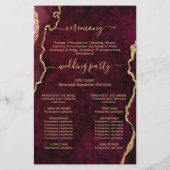 Bourgondisch Gouden Marmeren Huwelijksceremoniepro (Achterkant)