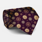 Bourgondisch gouden medaillon stropdas (Opgerold)