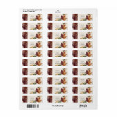 Bourgondisch herfst bloemendesign retouradreslabel etiket (Full Sheet)