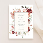 Bourgondisch herfst bloemenVrijgezellenfeest Kaart