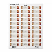 Bourgondisch Herfstbladeren Retouradreslabel Etiket (Full Sheet)
