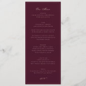 Bourgondisch Huwelijksmenu | Formele Receptie Menu (Voorkant)