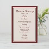 Bourgondisch huwelijksweekend Itinerariumkaart Kaart (Staand voorkant)