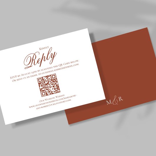 Bourgondisch kalligrafie script RSVP Elegant Kaartje