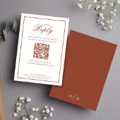Bourgondisch kalligrafie script RSVP Elegant Kaartje