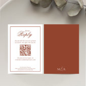 Bourgondisch kalligrafie script RSVP Elegant Kaartje
