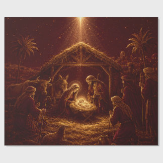 Bourgondisch kerstcadeaupapier cadeaupapier