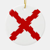 Bourgondisch kruis vlag keramisch ornament (Voorkant)