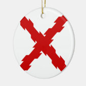 Bourgondisch kruis vlag keramisch ornament (Links)