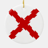 Bourgondisch kruis vlag keramisch ornament (Achterkant)
