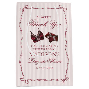 Bourgondisch lingerie douche bruidsfeest cadeautje medium cadeauzakje
