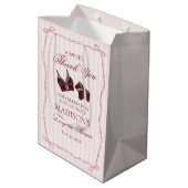 Bourgondisch lingerie douche trouwfeest cadeautje medium cadeauzakje (Achterkant Gekanteld)