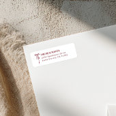 Bourgondisch lint retouradreslabel etiket