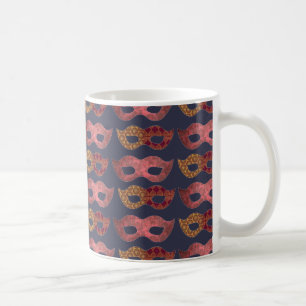 Bourgondisch Maskerade Maskers Patroon Koffiemok