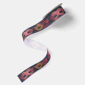 Bourgondisch Maskerade Maskers Patroon Satijnen Lint (Achterkant)