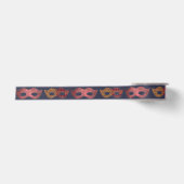 Bourgondisch Maskerade Maskers Patroon Satijnen Lint (Voorkant)