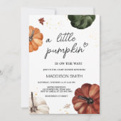 Bourgondisch minimalistisch herfstpompoen Baby sho Kaart (Voorkant)