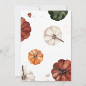 Bourgondisch minimalistisch herfstpompoen Baby sho Kaart (Achterkant)