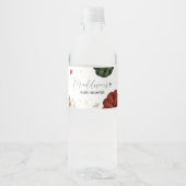 Bourgondisch minimalistisch herfstpompoen Baby sho Waterfles Etiket (Voorkant)