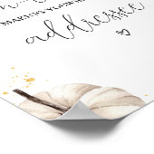 Bourgondisch minimalistisch pompoenenvelop-station poster (Hoek)