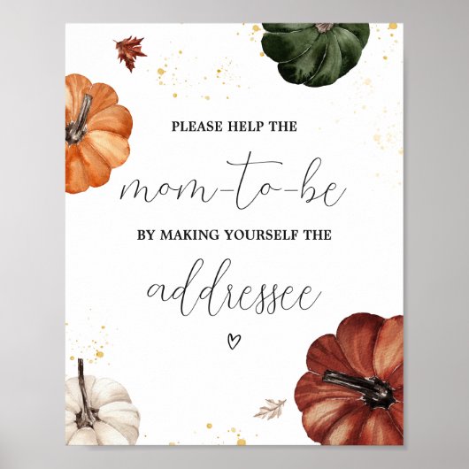 Bourgondisch minimalistisch pompoenenvelop-station poster (Voorkant)