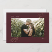 Bourgondisch prettig feestgezin foto-collage feestdagenkaart (Achterkant)