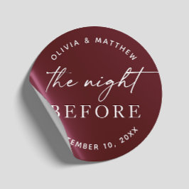 Bourgondisch repetitiediner | Nacht voor de Herfst Ronde Sticker