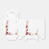 Bourgondisch rood bloemblaadje bedankdoosjes (Uitgevouwen)