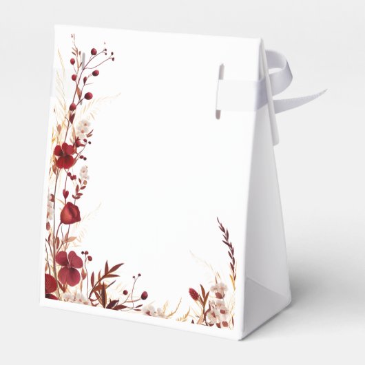 Bourgondisch rood bloemblaadje bedankdoosjes (Achterkant)