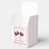 Bourgondisch Rood Ondergoed Verloofd Met De Vriend Bedankdoosjes (Geopend)