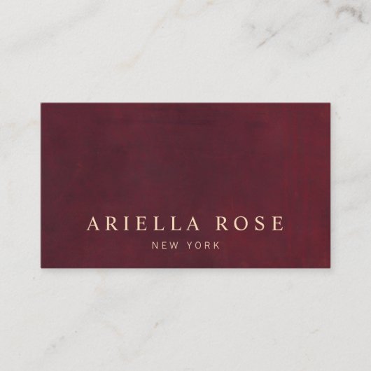 Bourgondisch rood visitekaartje (Voorkant)