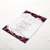 Bourgondisch Roos Mis Quince Quinceanera Folie Uitnodiging (Gedraaid)