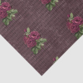 Bourgondisch Roos op Harlequin Tissuepapier (Detail)