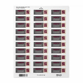 Bourgondisch schoolbord afstudeeradres etiket (Full Sheet)