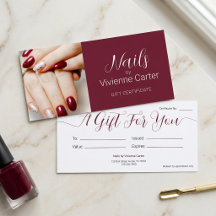 Bourgondisch Schrift Foto Nagelsalon Cadeaubon