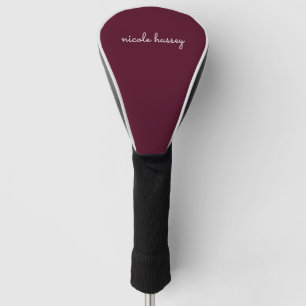 Bourgondisch schrift Stijlvol monogram Modern Golfheadcover