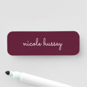 Bourgondisch schrift | Stijlvol monogram Modern Naamplaatje (In situ)